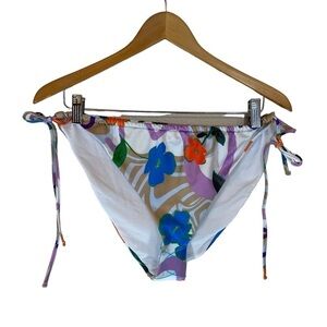 ASOS Design Tie Side Bikini Bottom Floral Swirl NWT